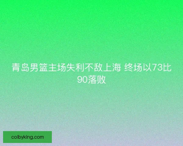 青岛男篮主场失利不敌上海 终场以73比90落败